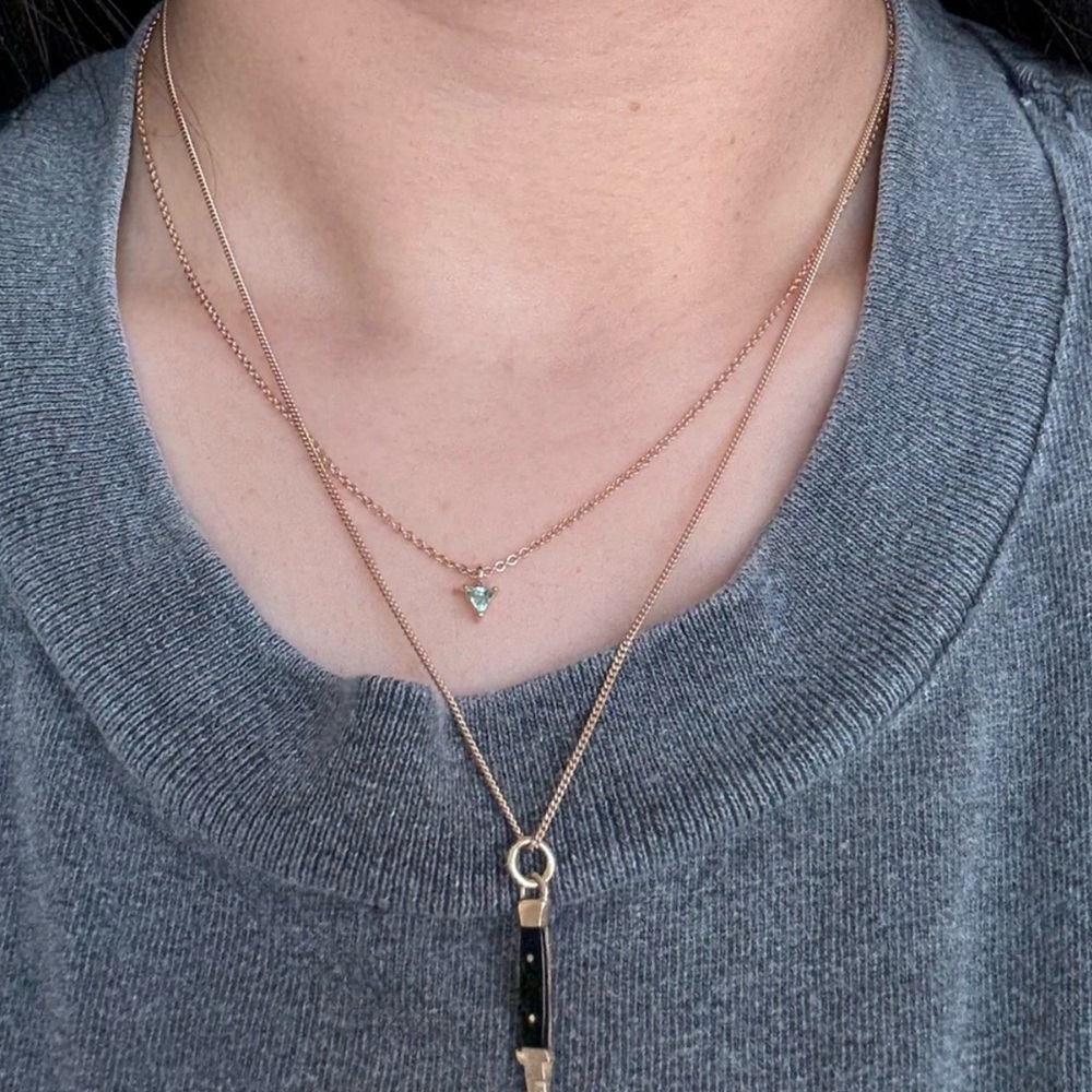 WWAKE 14k Gold Beryl Necklace
